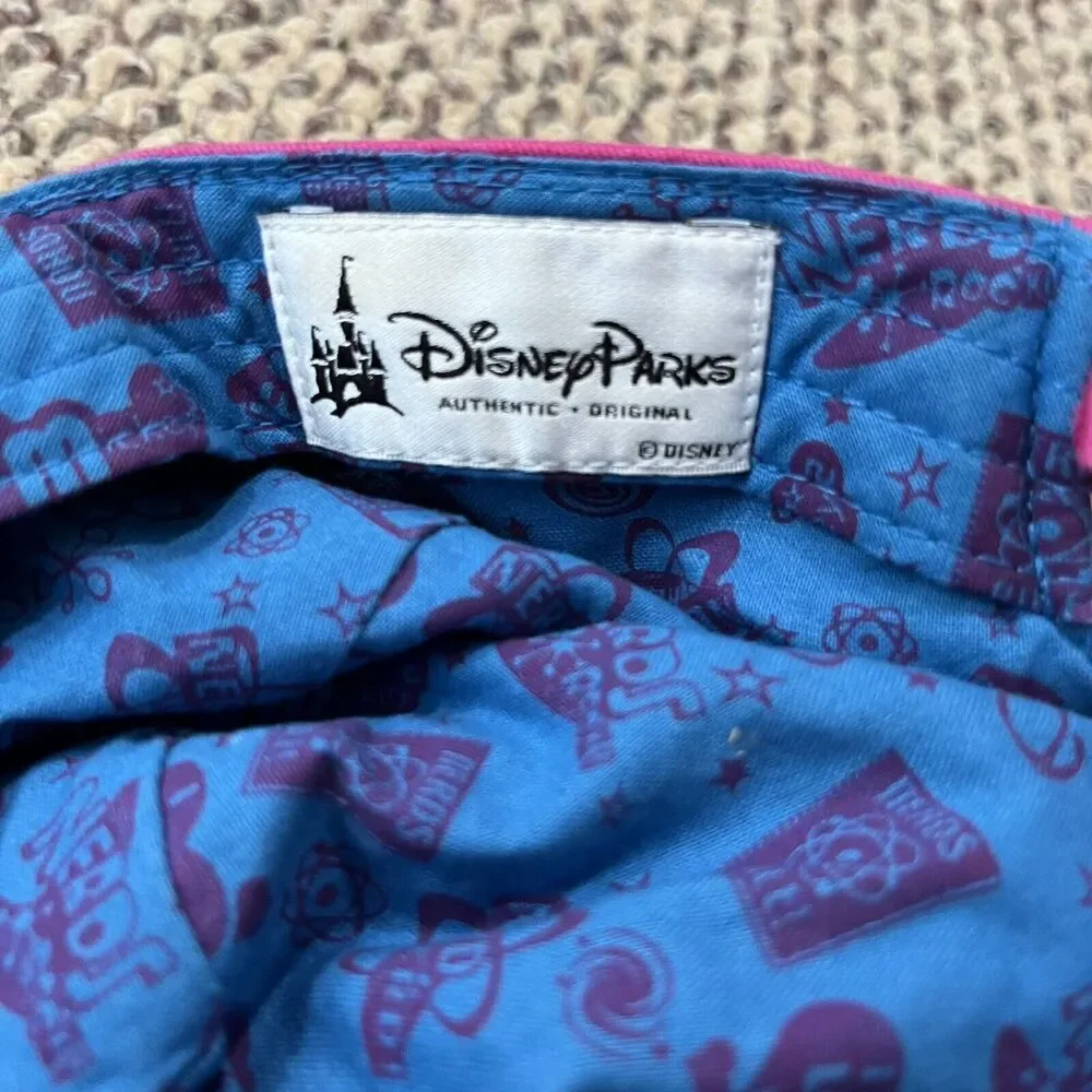 DISNEY PARKS Hat Cap Youth Adjustable Pink I Love Nerds Mickey & Friends Pink